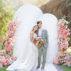 Pink White Arch Backdrop Cover Set of 2 Arch Covers 7.2 and 6ft Wedding Arch Cover Stretchy Backdrop Bridal Baby, alternate