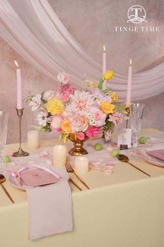 Pink Yellow Artificial Flowers Box Combo Garden Wedding Decor in Pink Yellow, alternate view 3