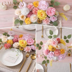 Pink Yellow Artificial Flowers Combo Box Set for Wedding Bouquets Home Decor in Pink Yellow, alternate view 5