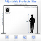 Pipe and Drape Backdrop Stand 10FT x 10FT, Adjustable Backdrop Stand Heavy Duty, Background Stand, Backdrop, alternate view 2