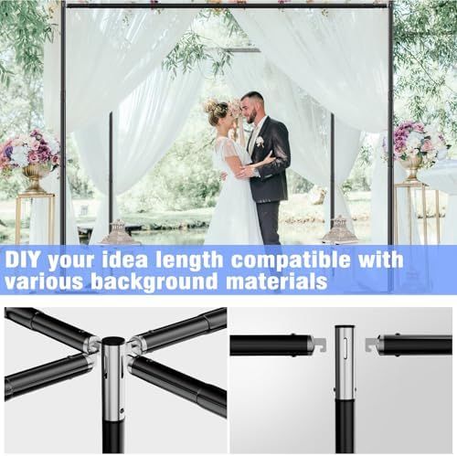 Pipe and Drape Backdrop Stand 10FT x 10FT, Adjustable Backdrop Stand Heavy Duty, Background Stand, Backdrop, alternate view 5