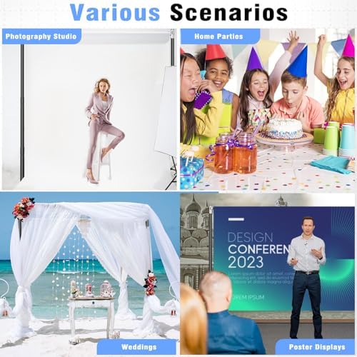 Pipe and Drape Backdrop Stand 10FT x 10FT, Adjustable Backdrop Stand Heavy Duty, Background Stand, Backdrop, alternate view 6