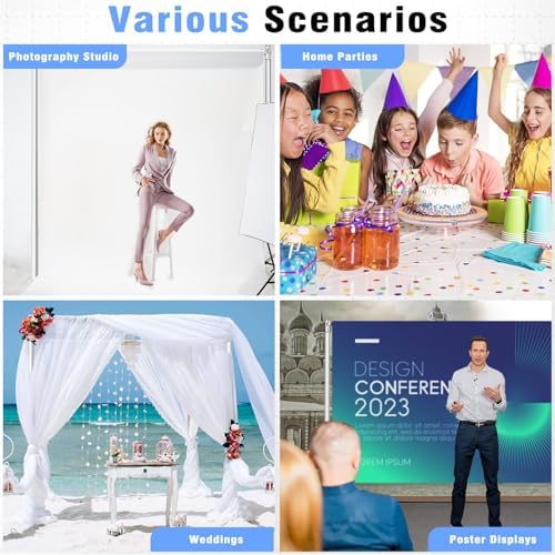 Pipe and Drape Backdrop Stand 10FT x 10FT, Adjustable Backdrop Stand Heavy Duty, Background Stand, Backdrop, alternate view 7