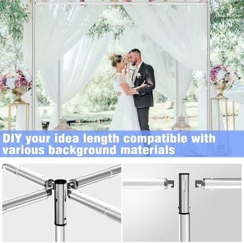 Pipe and Drape Backdrop Stand 10FT x 8FT, Adjustable Backdrop Stand Heavy Duty, Background Stand, Backdrop Stand, alternate