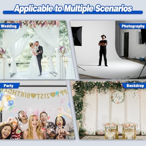 Pipe and Drape Backdrop Stand 10ftx10ft Adjustable Background Support System Heavy Duty Background Stand for, alternate view