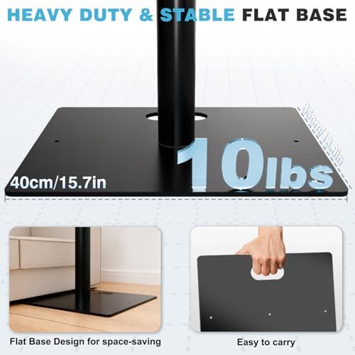 Pipe and Drape Backdrop Stand, 10x10ft Heavy Duty Backdrop Stand with Metal Base, Adjustable Height & Width, alternate view 3
