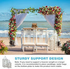 Pipe and Drape Backdrop Stand, 10x10ft Heavy Duty Backdrop Stand with Metal Base, Adjustable Height & Width, alternate view 5