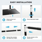 Pipe and Drape Backdrop Stand, 10x10ft Heavy Duty Backdrop Stand with Metal Base, Adjustable Height & Width, alternate view 6