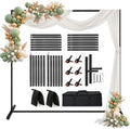 Pipe and Drape Backdrop Stand, 8.1x7.4ft Heavy Duty Adjustable Backdrop Frame, Background Holder Square Metal