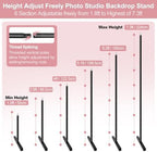 Pipe and Drape Backdrop Stand, 8.1x7.4ft Heavy Duty Adjustable Backdrop Frame, Background Holder Square Metal, alternate view