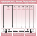 Pipe and Drape Backdrop Stand, 8.1x7.4ft Heavy Duty Adjustable Backdrop Frame, Background Holder Square Metal, alternate view