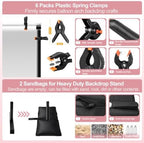 Pipe and Drape Backdrop Stand, 8.1x7.4ft Heavy Duty Adjustable Backdrop Frame, Background Holder Square Metal, alternate view