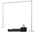 Pipe and Drape Backdrop Stand, 8x10ft Heavy Duty Backdrop Stand with Metal Base, Adjustable Height & Width