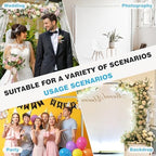 Pipe and Drape Backdrop Stand, 8x10ft Heavy Duty Backdrop Stand with Metal Base, Adjustable Height & Width, alternate view 4
