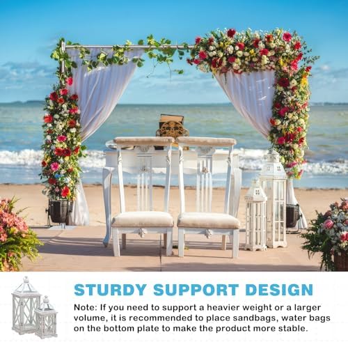 Pipe and Drape Backdrop Stand, 8x10ft Heavy Duty Backdrop Stand with Metal Base, Adjustable Height & Width, alternate view 5