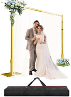 Pipe and Drape Backdrop Stand Heavy Duty 12x10ft -Gold in 12x10ft