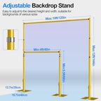 Pipe and Drape Backdrop Stand Heavy Duty 12x10ft -Gold in 12x10ft, alternate view 2
