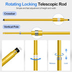 Pipe and Drape Backdrop Stand Heavy Duty 12x10ft -Gold in 12x10ft, alternate view 3