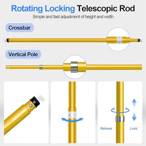 Pipe and Drape Backdrop Stand Heavy Duty 12x10ft -Gold in 12x10ft, alternate view 3