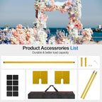 Pipe and Drape Backdrop Stand Heavy Duty 12x10ft -Gold in 12x10ft, alternate view 5