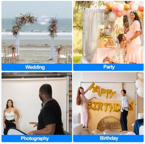 Pipe and Drape Backdrop Stand Heavy Duty 8.9x10ft -Black in 8.9x10ft in Black, alternate view 5