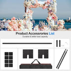 Pipe and Drape Backdrop Stand Heavy Duty 8.9x10ft -Black in 8.9x10ft in Black, alternate view 6