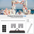 Pipe and Drape Backdrop Stand Kit Heavy Duty 12x10ft in 12x10ft in Sliver, alternate view 5