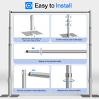 Pipe and Drape Backdrop Stand Kit Heavy Duty 12x10ft in 12x10ft in Sliver, alternate view 7