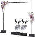 Pipe and Drape Photography Backdrop Stand Kit Adjustable Photo Background Stand 10ft x 6.5ft with Metal Base for