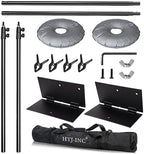 Pipe and Drape Photography Backdrop Stand Kit Adjustable Photo Background Stand 10ft x 6.5ft with Metal Base for, alternate