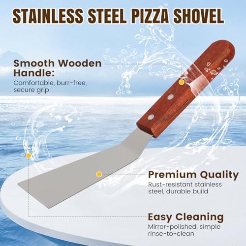 Pizza Pan Stand Set, 3-Tier Rack with 3 Stainless Pans, Knives & Clip in black, alternate view 5