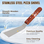 Pizza Pan Stand Set, 3-Tier Rack with 3 Stainless Pans, Knives & Clip in black, alternate view 5