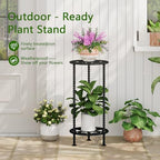Plant Stand Indoor, 2 Tier Small Plant Stand, 23" Tall Metal Spindle Poles Plant Stands, Corner Flower Pot, alternate view 7