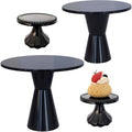Plastic Cake Stand Set of 4 Round Dessert Display Stands Easy Assemble Stable for Wedding, Birthday, BBQ, Baby