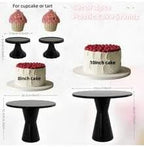 Plastic Cake Stand Set of 4 Round Dessert Display Stands Easy Assemble Stable for Wedding, Birthday, BBQ, Baby, alternate