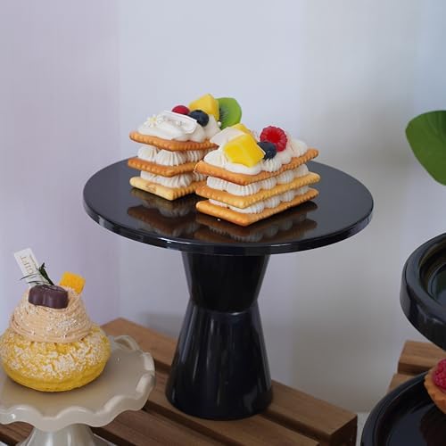 Plastic Cake Stand Set of 4 Round Dessert Display Stands Easy Assemble Stable for Wedding, Birthday, BBQ, Baby, alternate