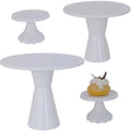 Plastic Cake Stand Set of 4 Round Dessert Display Stands Easy Assemble Stable for Wedding, Birthday, BBQ, Baby