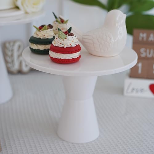 Plastic Cake Stand Set of 4 Round Dessert Display Stands Easy Assemble Stable for Wedding, Birthday, BBQ, Baby, alternate