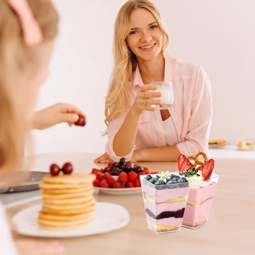 Plastic Dessert Cups with Lids and Spoons 5 oz 100 Pack in 5oz-100pack in Clear, alternate view 7