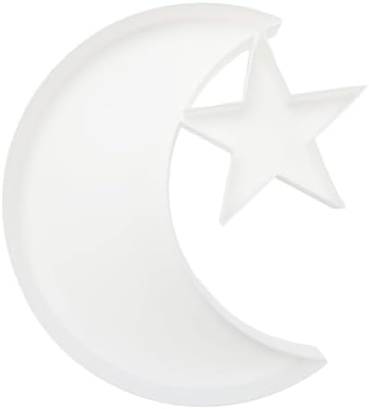 Plastic Fillable Charcuterie Box, 10in Reusable Moon Star Shaped Tray for Birthday Anniversaries, Party