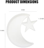 Plastic Fillable Charcuterie Box, 10in Reusable Moon Star Shaped Tray for Birthday Anniversaries, Party, alternate view 2