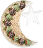 Plastic Fillable Charcuterie Box, 10in Reusable Moon Star Shaped Tray for Birthday Anniversaries, Party, alternate view 4