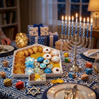 Plastic Fillable Hannukah Dreidel Charcuterie Box, 10in Reusable Alphabet Shaped Tray for Birthday, alternate view 6