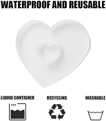 Plastic Fillable Heart Charcuterie Box, 10in Reusable Heart Shaped Tray for Birthday, Anniversary, Party, alternate view 2