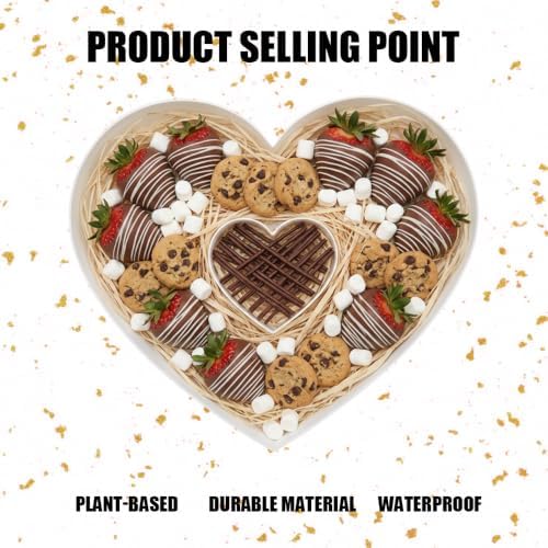 Plastic Fillable Heart Charcuterie Box, 10in Reusable Heart Shaped Tray for Birthday, Anniversary, Party, alternate view 5