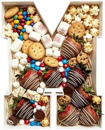 Plastic Fillable Letter Charcuterie Box, 10in Reusable Alphabet Shaped Tray for Birthday Anniversaries, Party