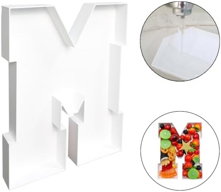 Plastic Fillable Letter Charcuterie Box, 10in Reusable Alphabet Shaped Tray for Birthday Anniversaries, Party, alternate view