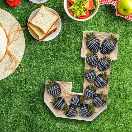 Plastic Fillable Letter Charcuterie Box, 10in Reusable Alphabet Shaped Tray for Birthday Anniversaries, Party, alternate view