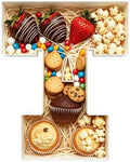 Plastic Fillable Letter Charcuterie Box, 10in Reusable Alphabet Shaped Tray for Birthday Anniversaries, Party