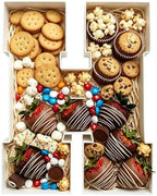 Plastic Fillable Letter Charcuterie Box, 10in Reusable Alphabet Shaped Tray for Birthday Anniversaries, Party